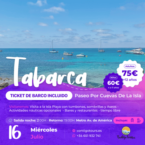 ISLA DE TABARCA - TICKET BARCO INCLUIDO MIÉRCOLES 16-07