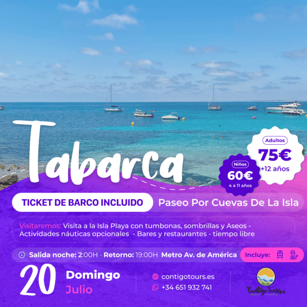 ISLA DE TABARCA - TICKET BARCO INCLUIDO DOMINGO 20-07