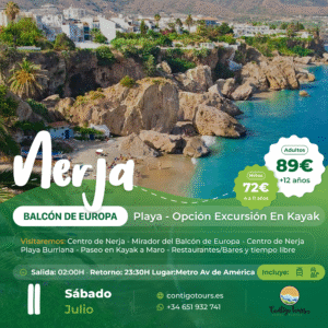 NERJA - MÁLAGA SÁBADO 11-07 "Excursión en Kayak"