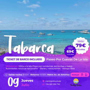 ISLA DE TABARCA - TICKET BARCO INCLUIDO JUEVES 09-07