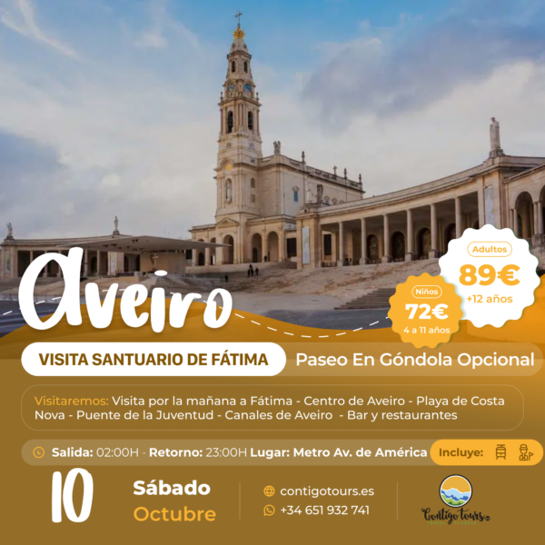 AVEIRO Y FÁTIMA SÁBADO 10 OCTUBRE