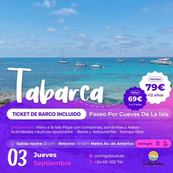 ISLA DE TABARCA - TICKET BARCO INCLUIDO JUEVES 03-09