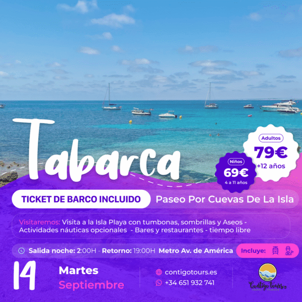 ISLA DE TABARCA - TICKET BARCO INCLUIDO MARTES 14-09